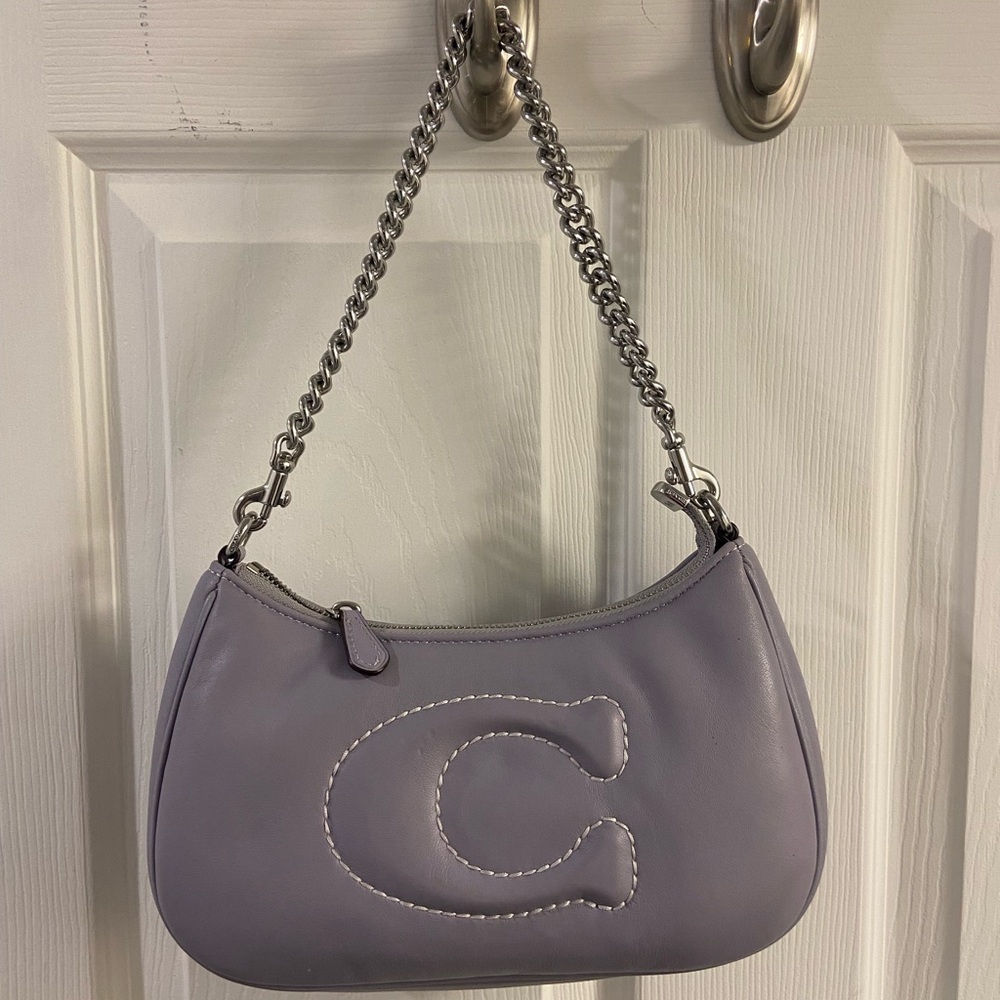 COACH silver/mist teri shoulder bag - Picture 4 of 4